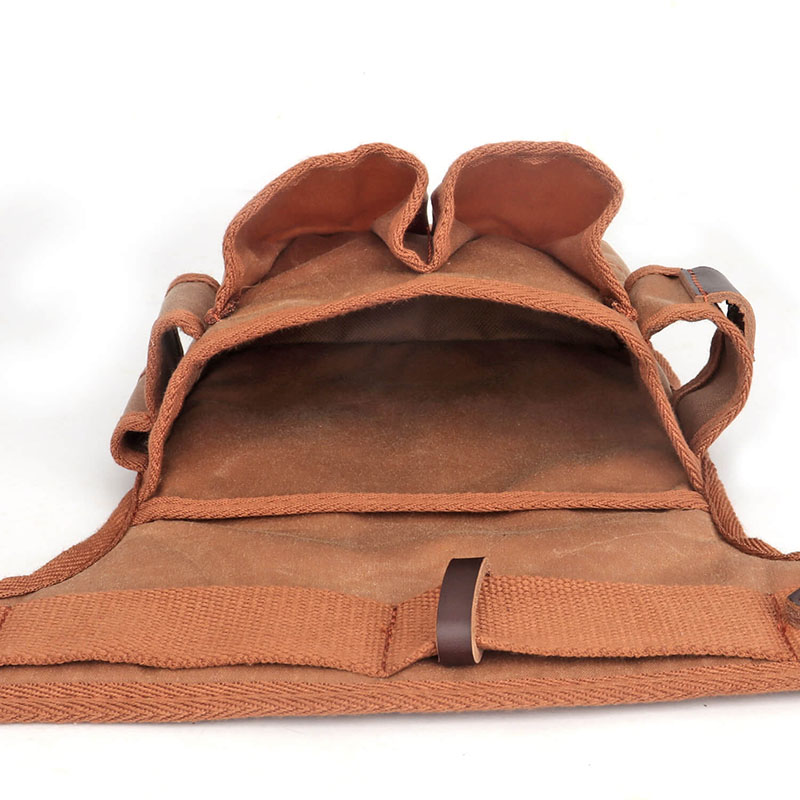 TOURBON Wax Canvas Carpenters Tool Bag Work Apron Belt with Suspenders