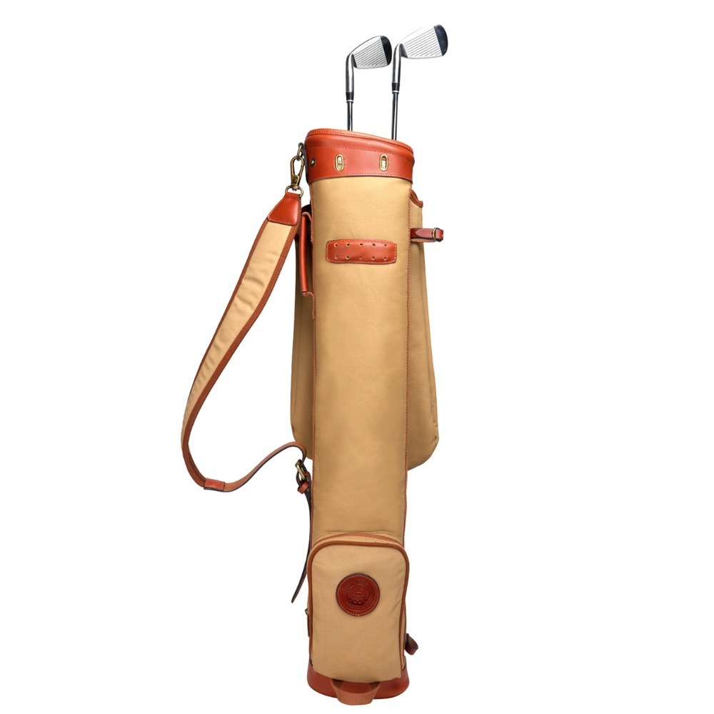 TOURBON Canvas & Leather Golf Sunday Bags Golf Clubs Bag 89CM