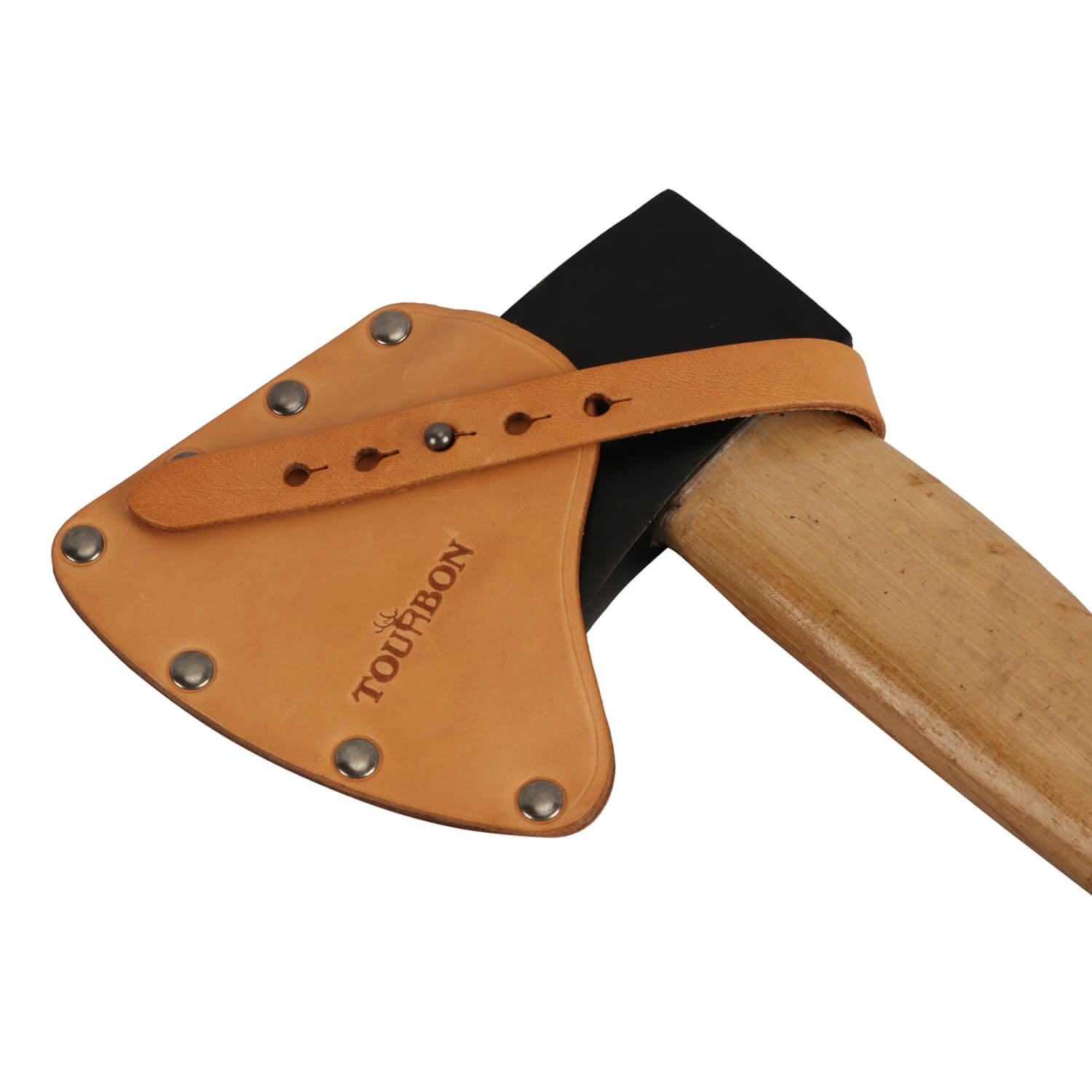 TOURBON Leather Axe Hatchet Sheath Blade Protector Cover Fit 4" Small Camping Ax 