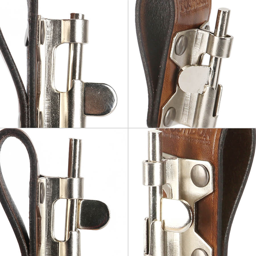 TOURBON Leather Drill Holder Belt Tool Hook Holster