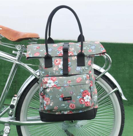 About TOURBON Nylon Roll-top Clip-On Bike Panniers Women's Shoulder Tote Bag Video Show