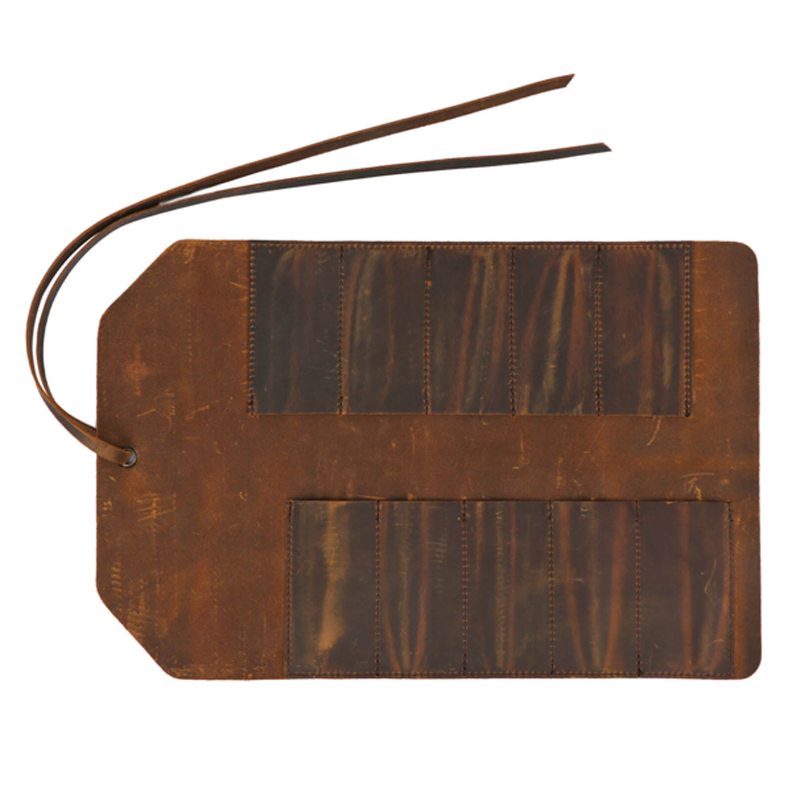 Tourbon Tool Roll Leather Bag Organizer Pouch 