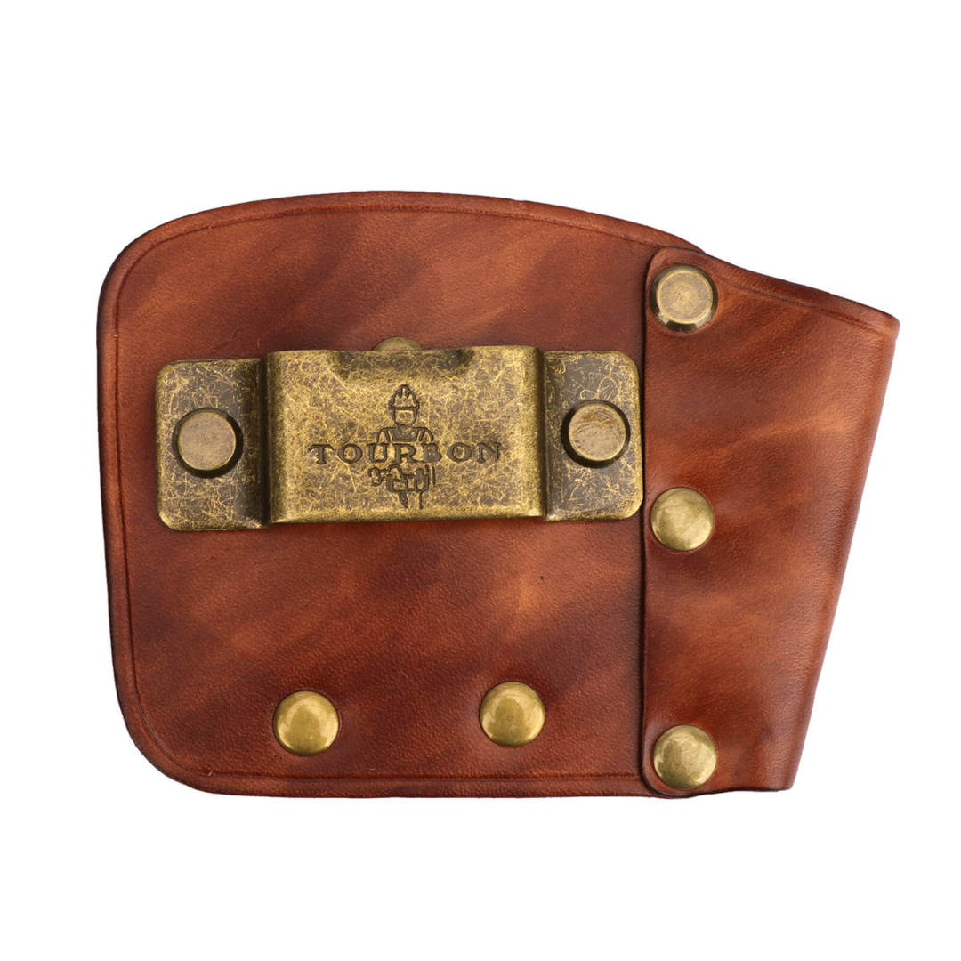 TOURBON Leather Tape Measuring Pouch Contractor Pencil Loop Belt Clip