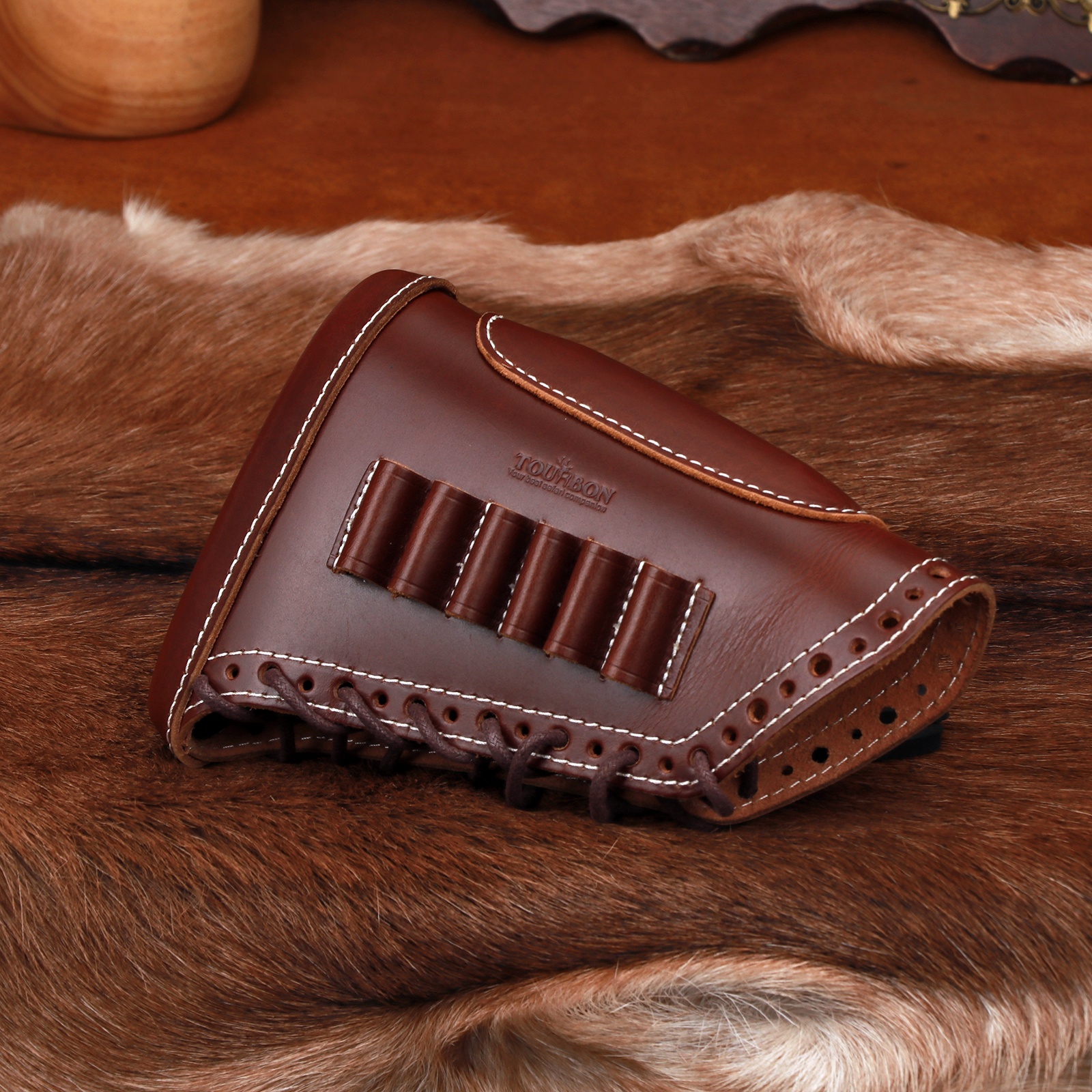 TOURBON Leather Shooting Slip on Recoil Pad