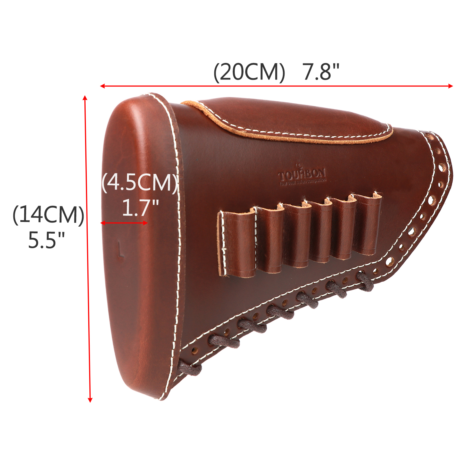 TOURBON Leather Shooting Slip on Recoil Pad