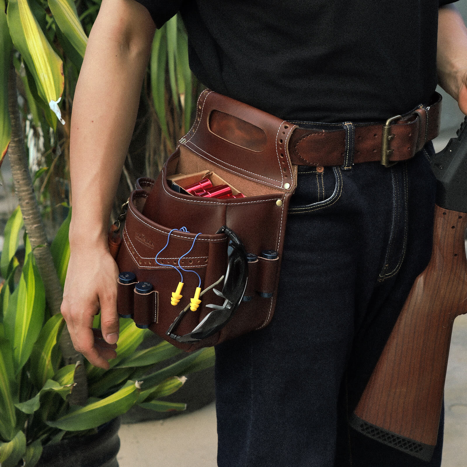 Leather Skeet Shooting Pouch