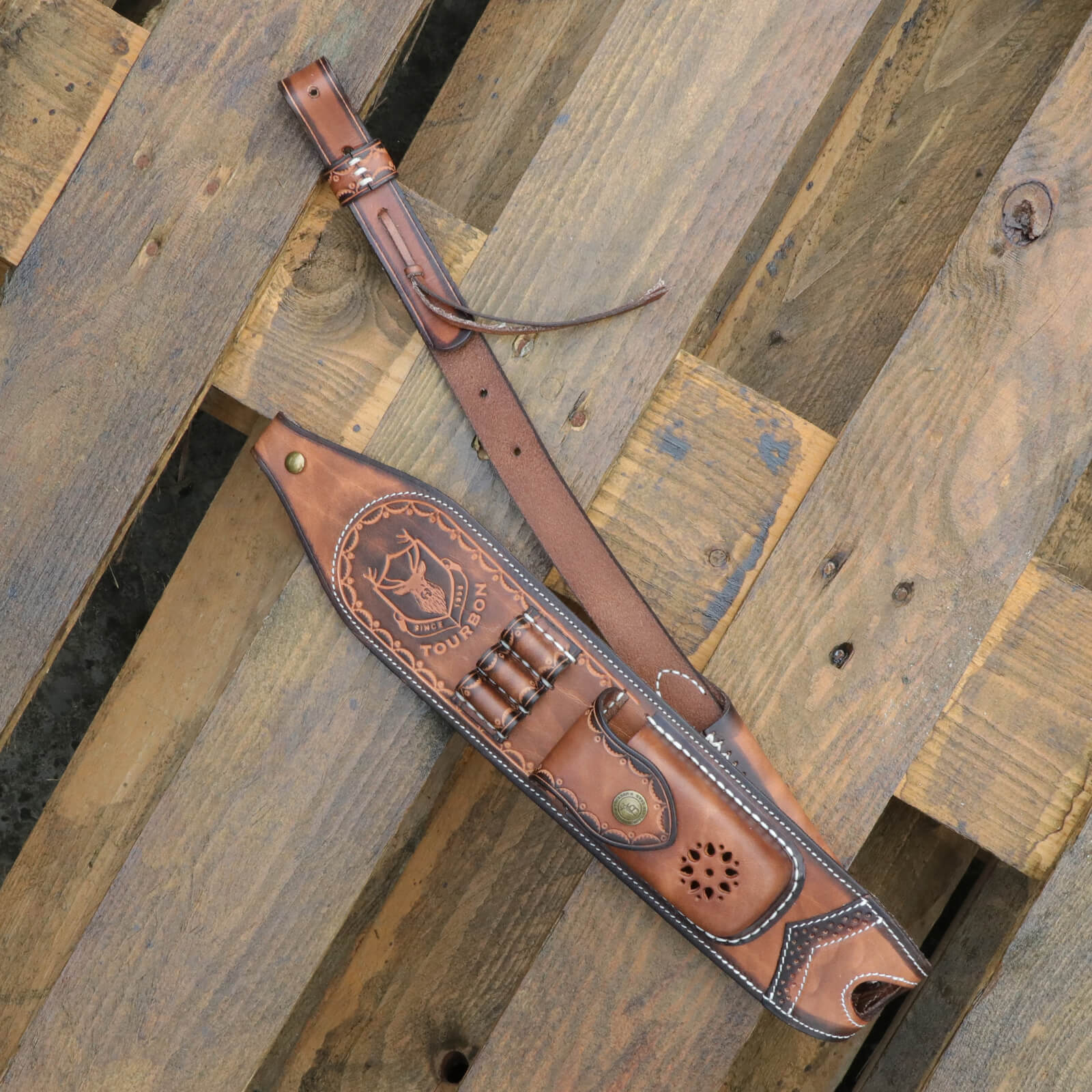 Vintage Leather Sling With Swivels 