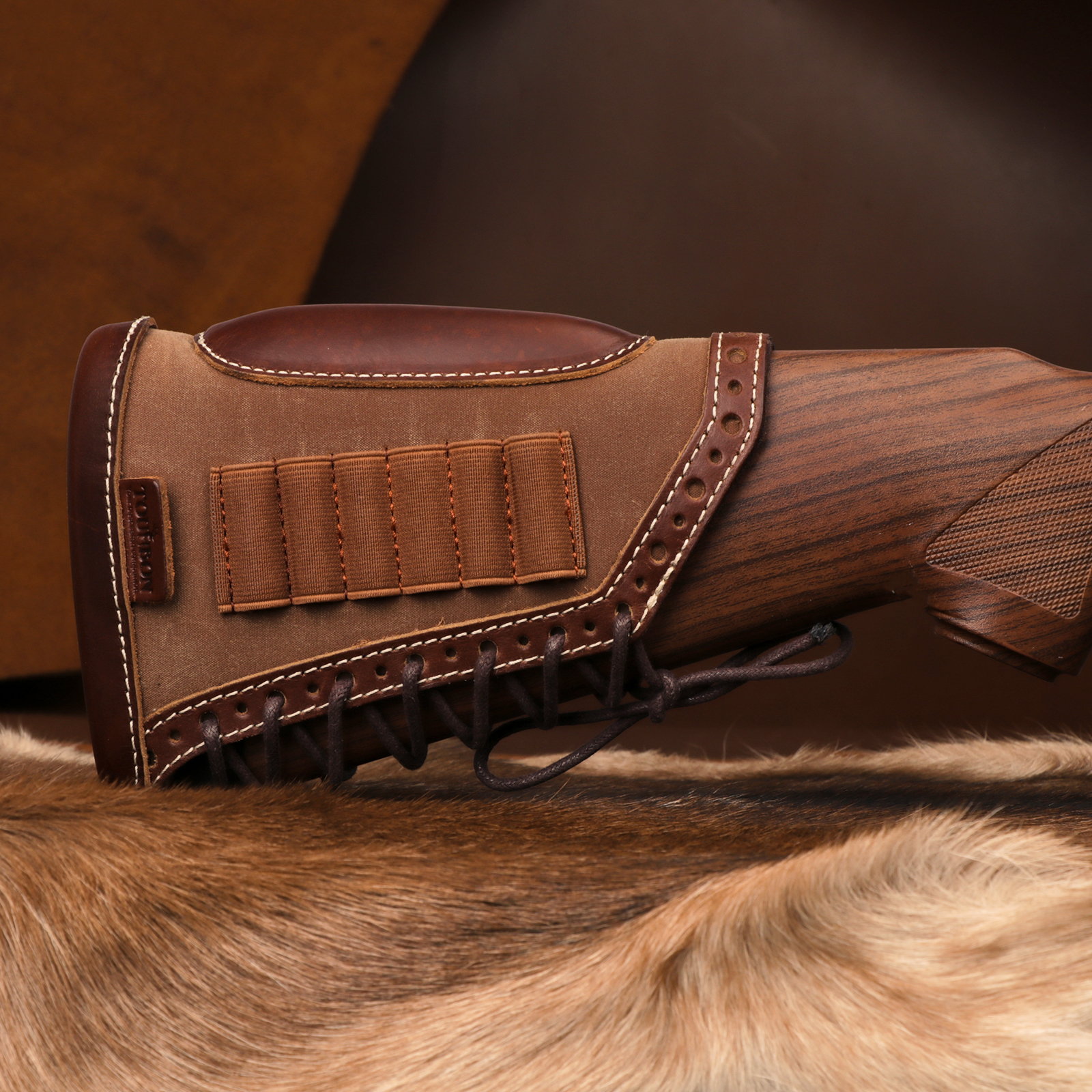 TOURBON Leather Shooting Slip on Recoil Pad