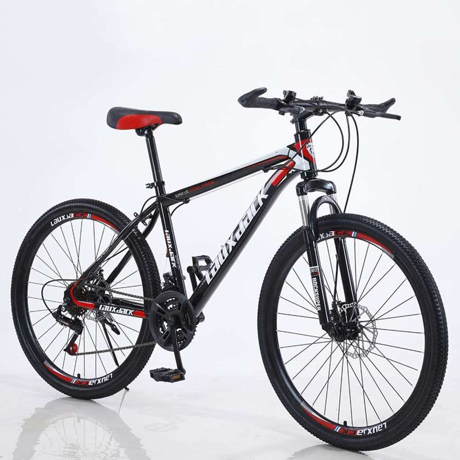 Black US Stock 26 Inches Sport Bicycle for Men/Women Full Suspension MTB with Disc Brakes Color Folding Mountain Bike