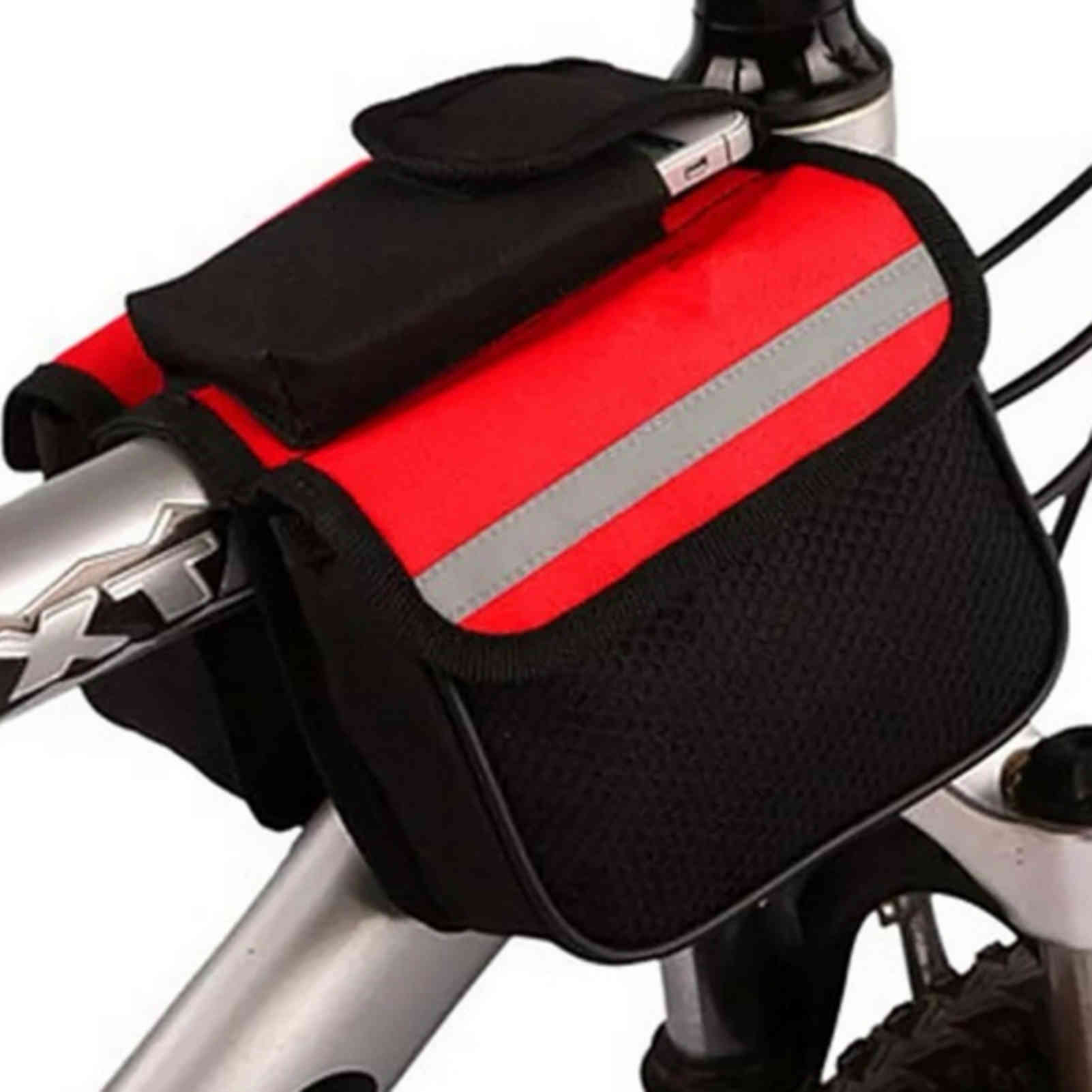 MTB Bike Storage Handlebar Bag Bicycles Cycling Frame Front Tube Outdoor Pouches 