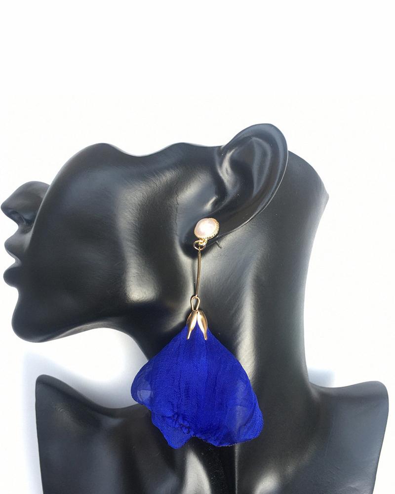 测试Fabric Flower Earrings