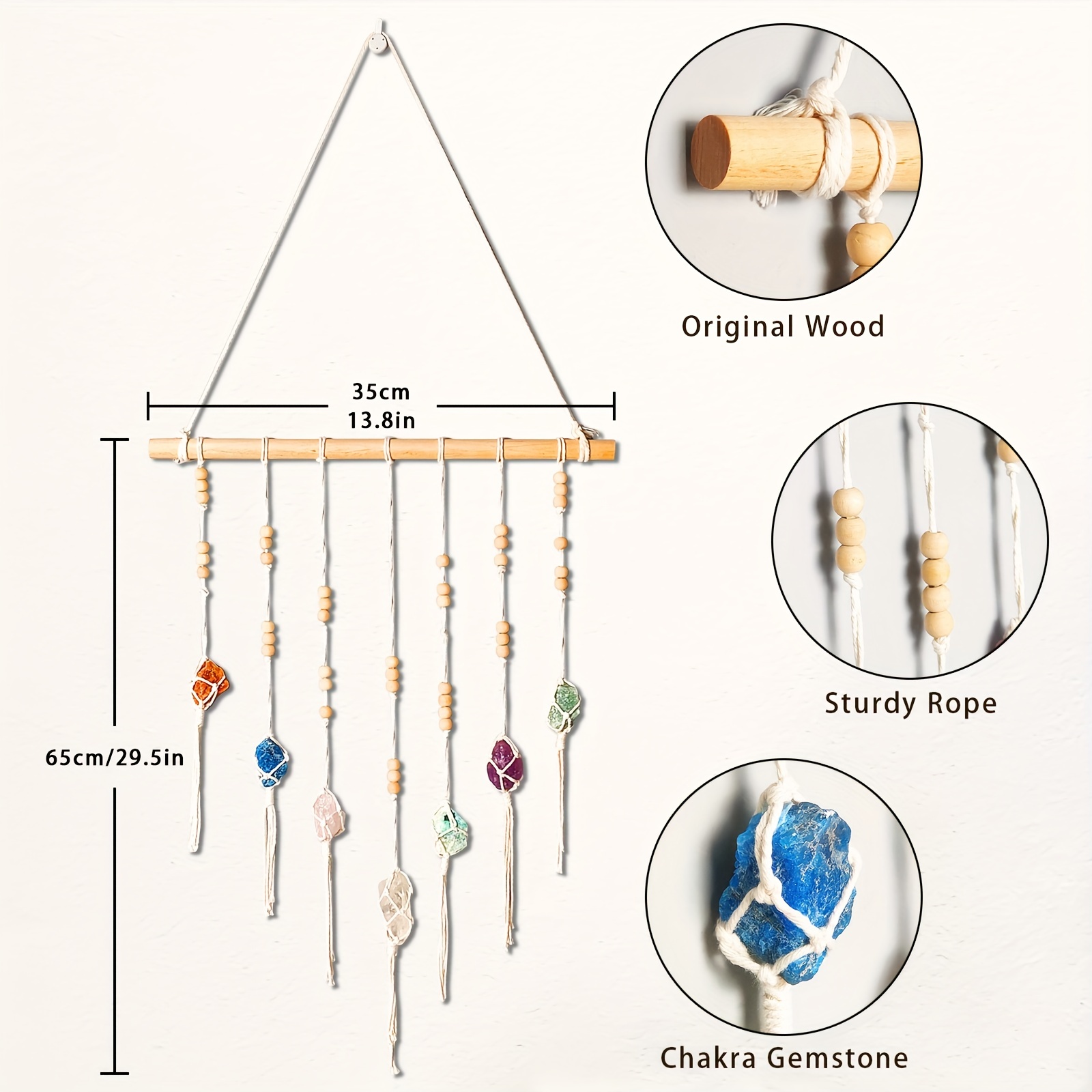 1pc 7 Colors Crystal Raw Stone Pendant