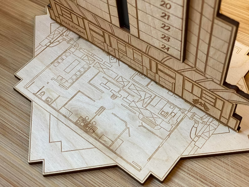 Die Hard Advent Calendar - Hans Gruber Falling off off Nakatomi Plaza