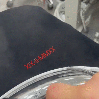 Custom Embroidered Roman Numeral Date Couple's Crewneck