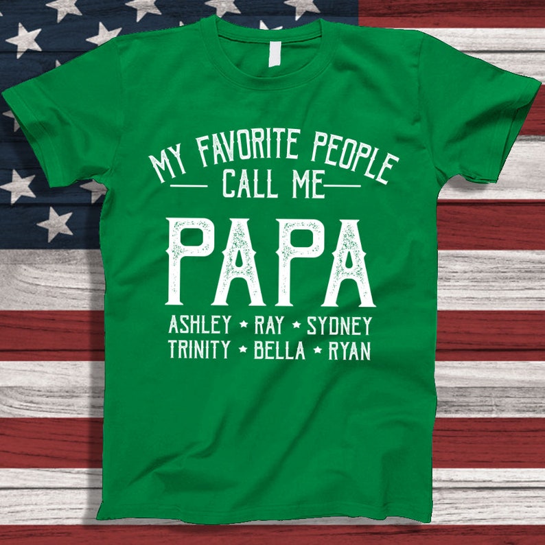 Personalized Grandpa shirt with name, Papa shirt with name