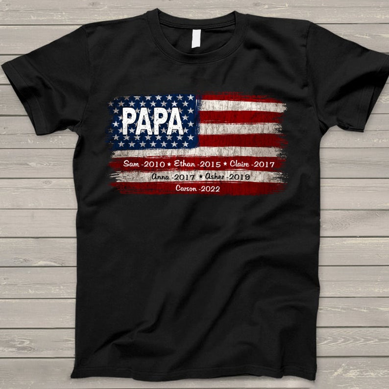 Personalized Papa Shirt, Shirt for Papa,