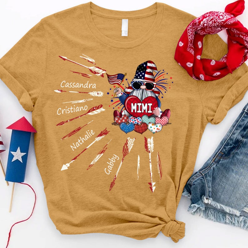 4th of july Personalized Grandma Shirt