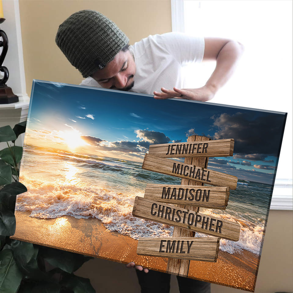 Canyon Pier Multi-Names Premium Canvas