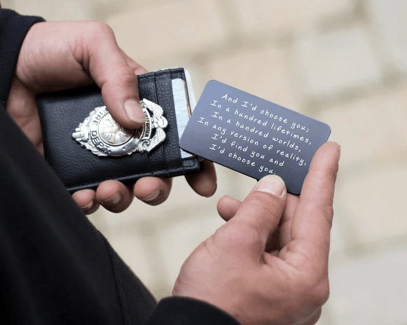 LAST DAY 49% OFF⇝💓 "And I'd choose you" Engraved Metal Wallet Card