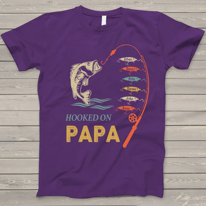 Personalized Reel Cool Papa Shirt, Dad and Kid Shirt
