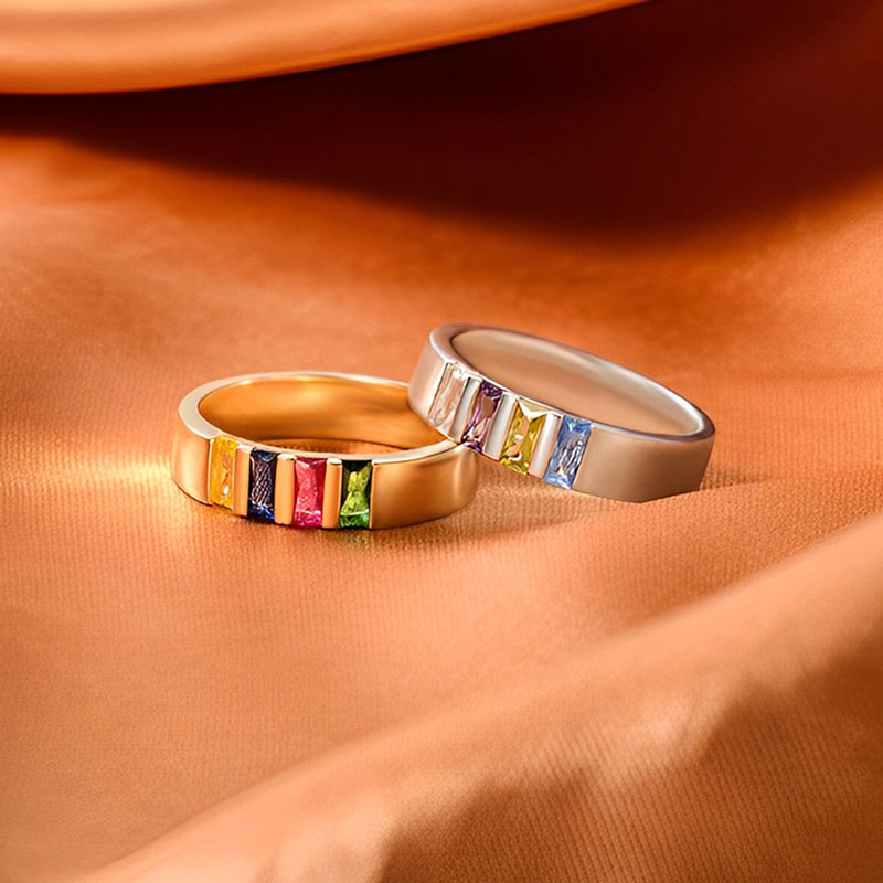 Birthstone Family Elegant Ring