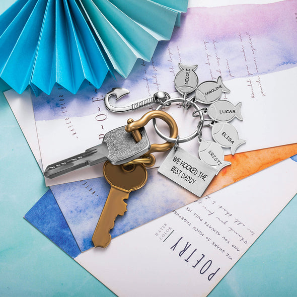 Father's Day Gift!Personalized Fishing Keychain