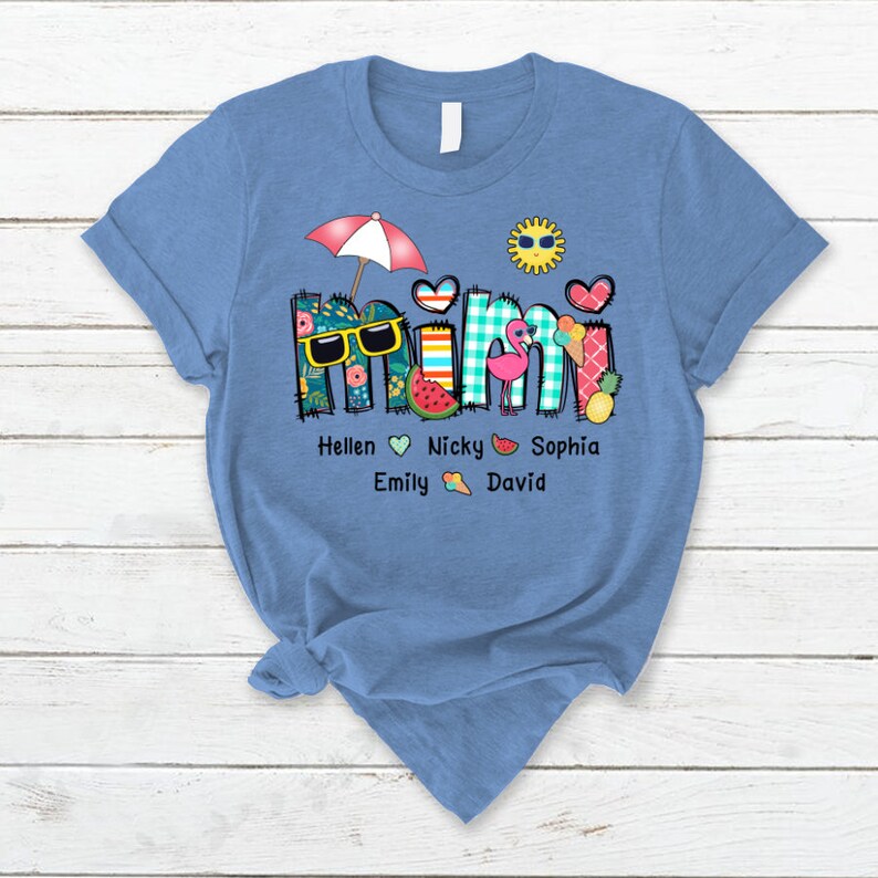 Personalized Grandma Shirt, Custom Name Mom Shirt