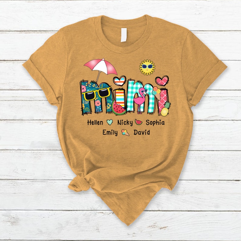 Personalized Grandma Shirt, Custom Name Mom Shirt