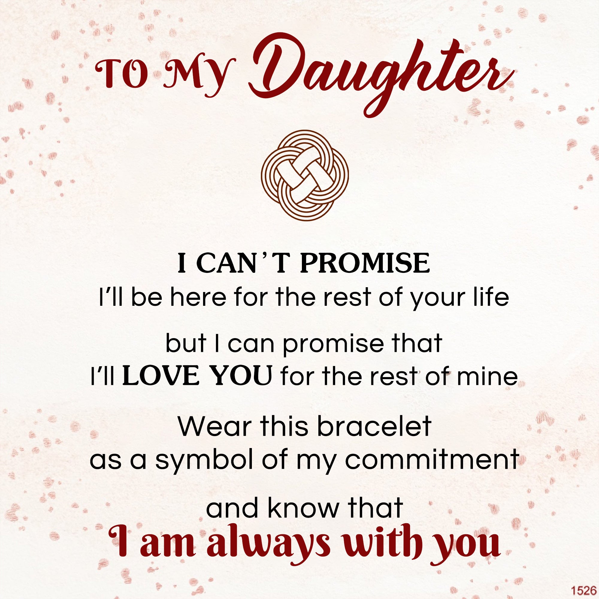 For Daughter - I Am Always With You Diamond Knot Bracelet