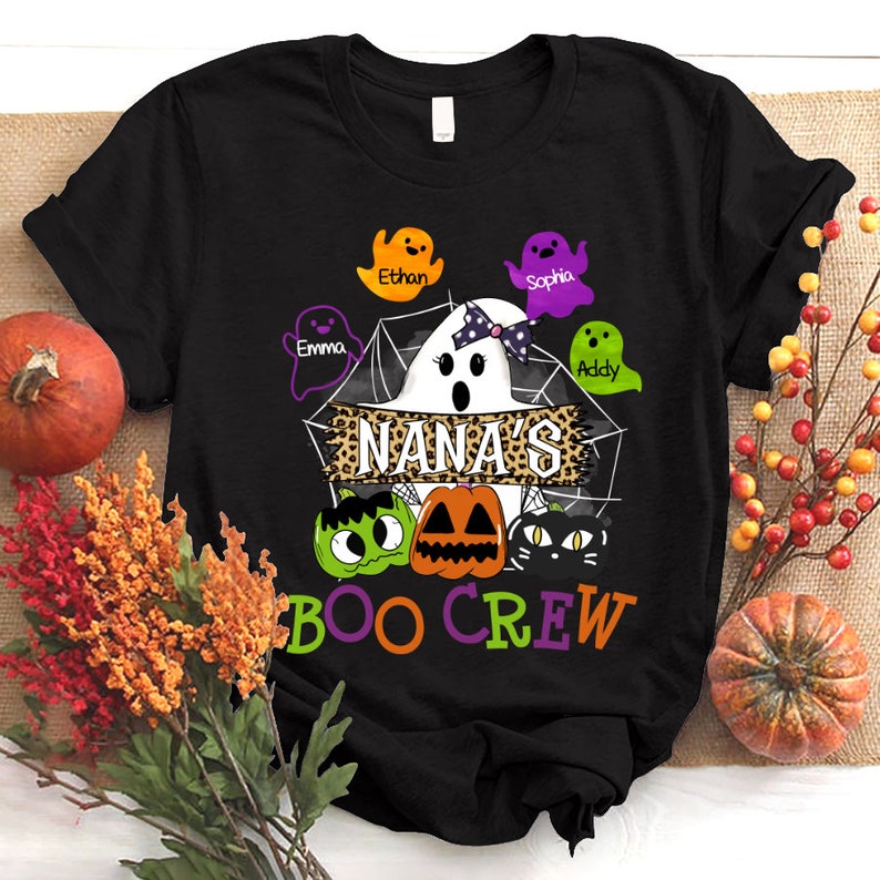 Personalized Nana Halloween Shirt, Custom Nickname Nana Mimi Tee for Autumn
