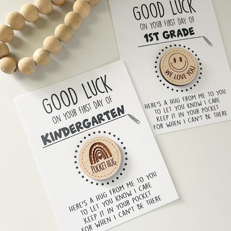 First Day of School Pocket Hug, Good Luck, Miss You