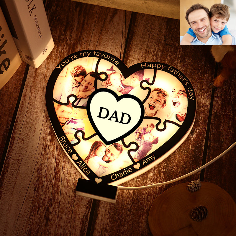 Personalized Father's Day Love Puzzle Night Lights