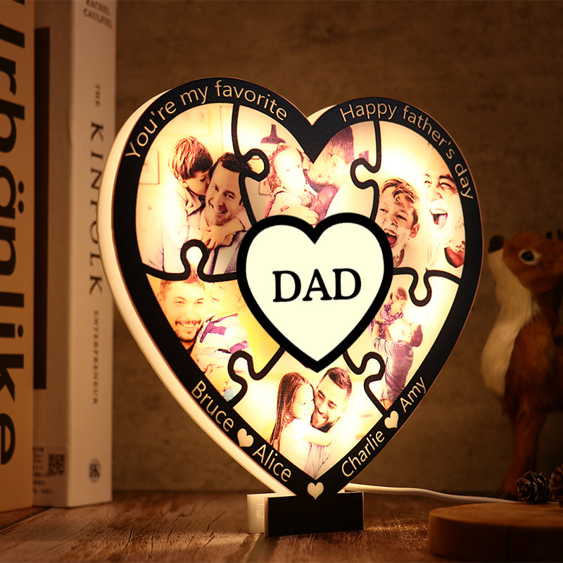 Personalized Father's Day Love Puzzle Night Lights