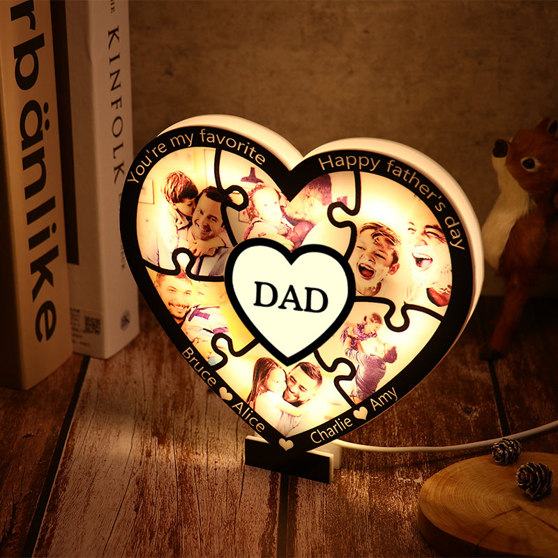 Personalized Father's Day Love Puzzle Night Lights