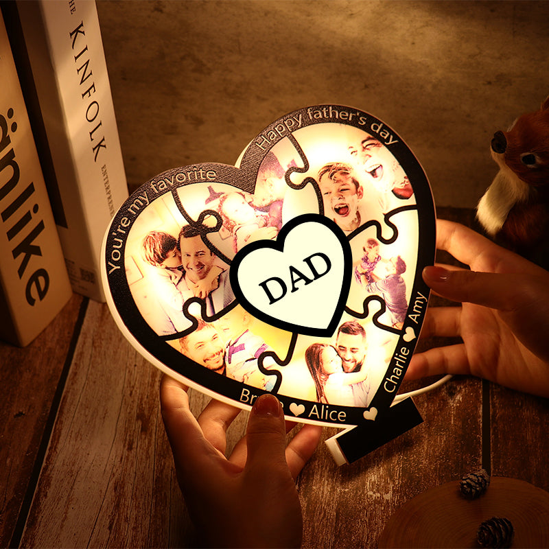 Personalized Father's Day Love Puzzle Night Lights