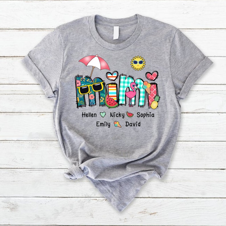 Personalized Grandma Shirt, Custom Name Mom Shirt