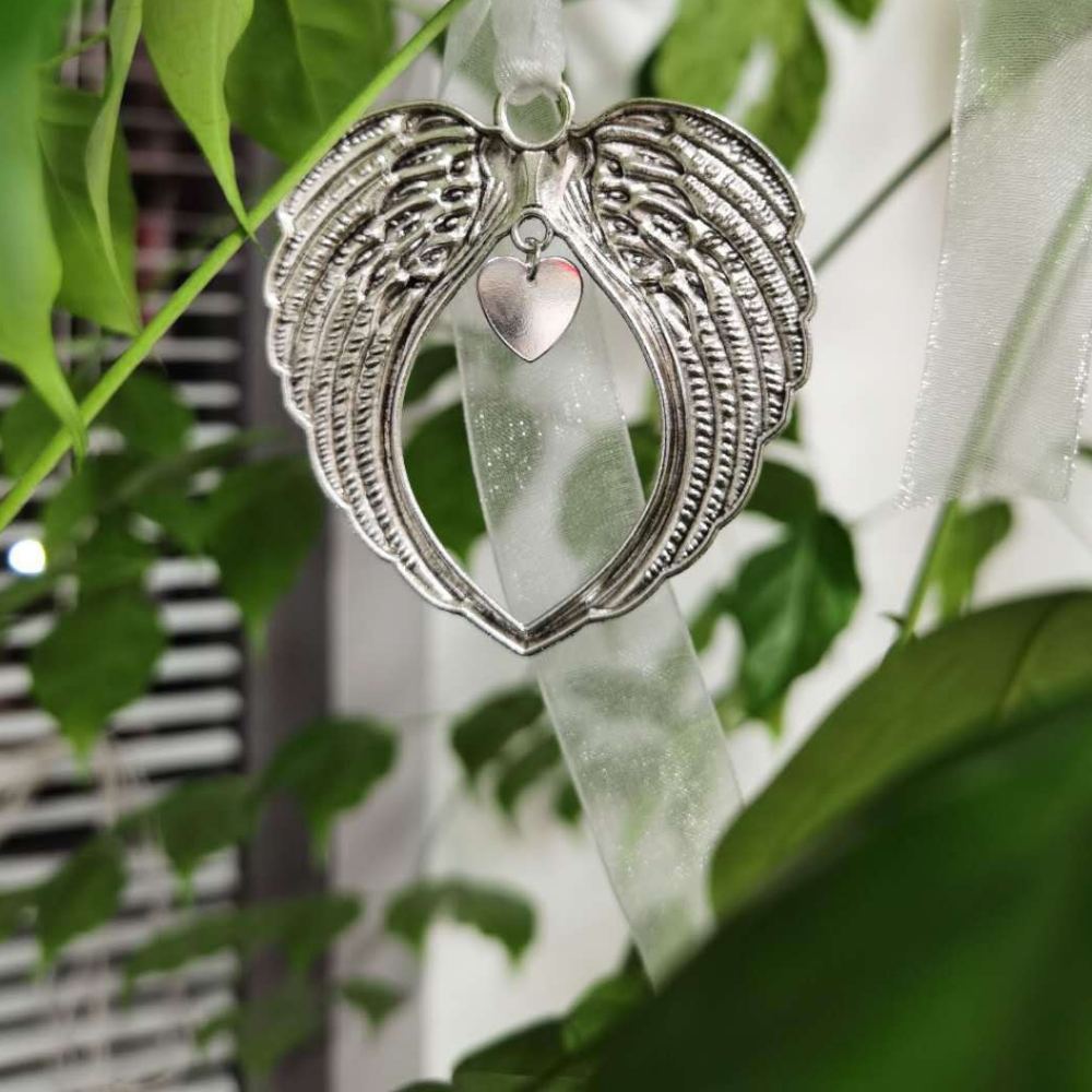 Christmas Ornaments Angel Wings A Piece of My Heart Is In Heaven Memorial Ornament