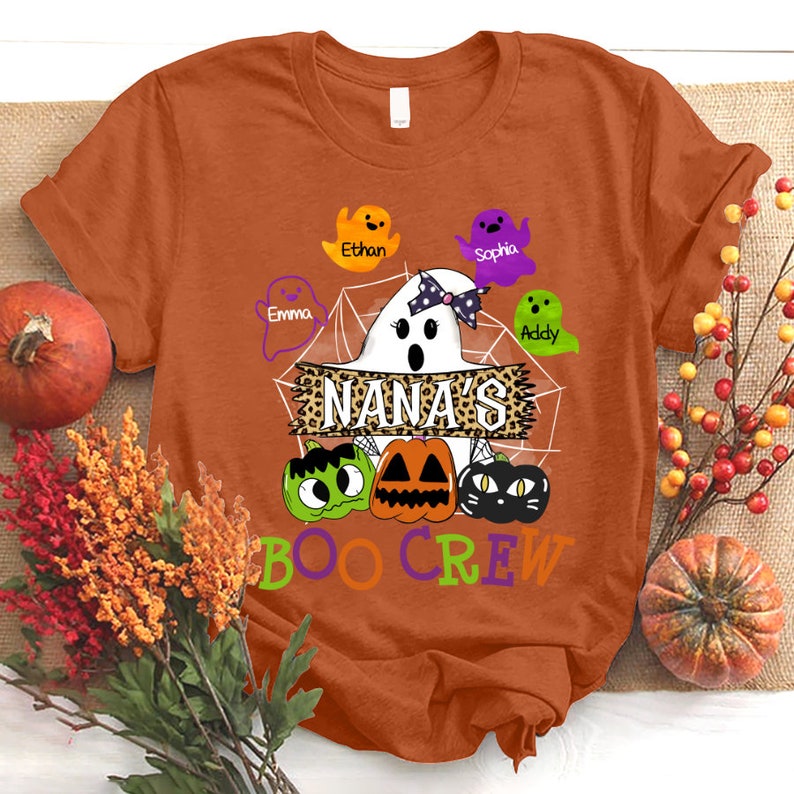 Personalized Nana Halloween Shirt, Custom Nickname Nana Mimi Tee for Autumn