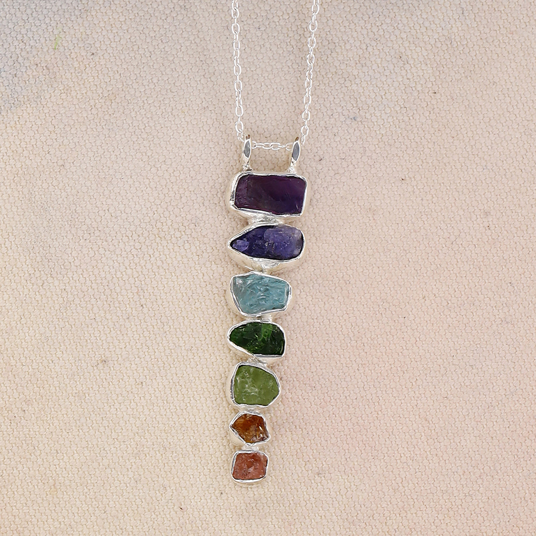 Breathe in Breathe out Move on Crystal Necklace