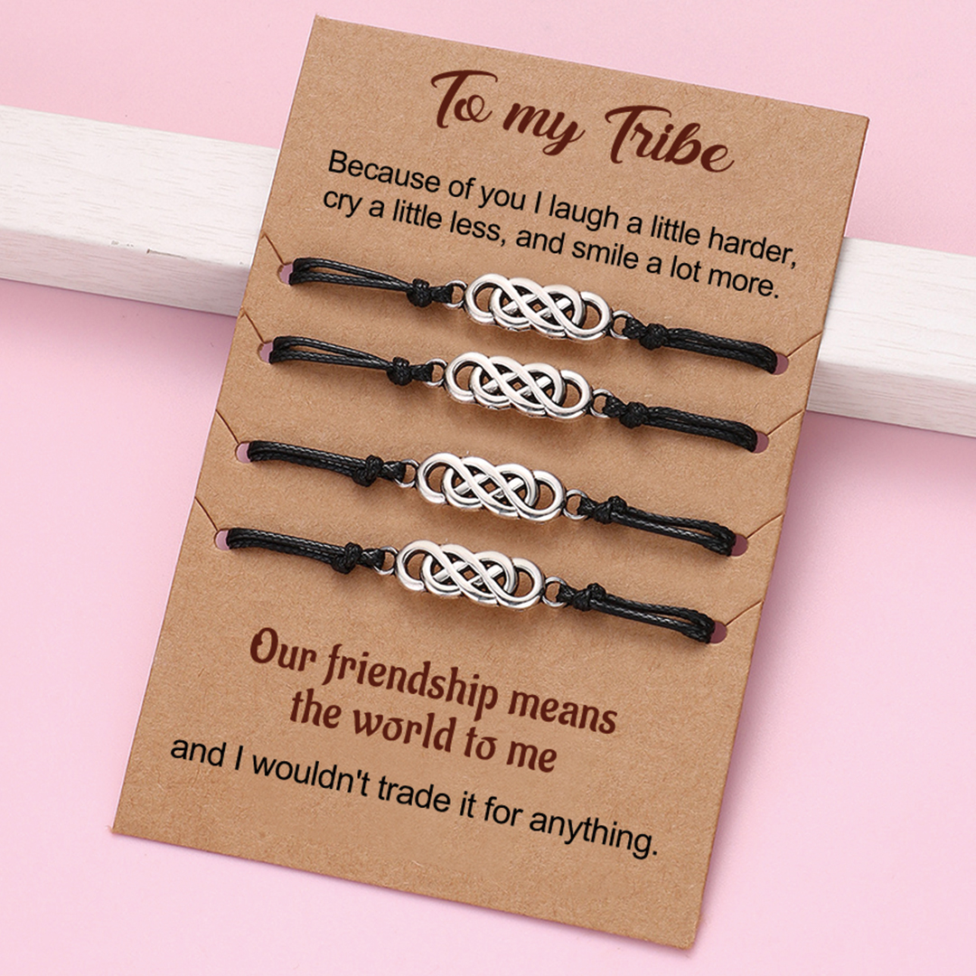 For Friend -  Our Friendship Means The World To Me Braided Bracelet