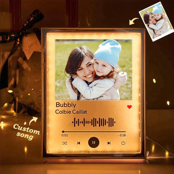 Mother's Day Gifts Scannable Custom Music Code Night Light Mirror Music Gifts