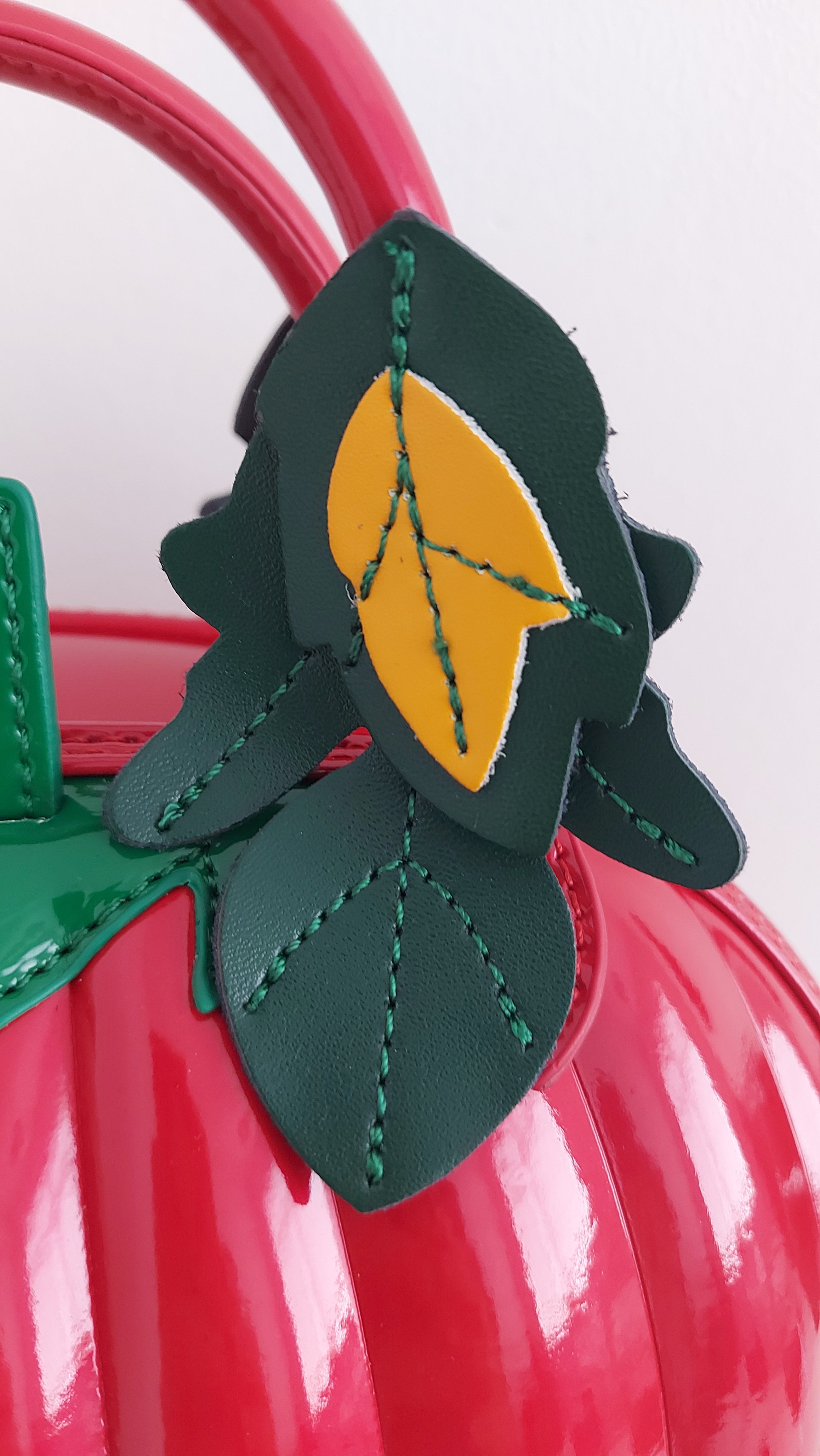 Pumpkin Shaped Crossbody Grab Bag Purse Vegan Friendly