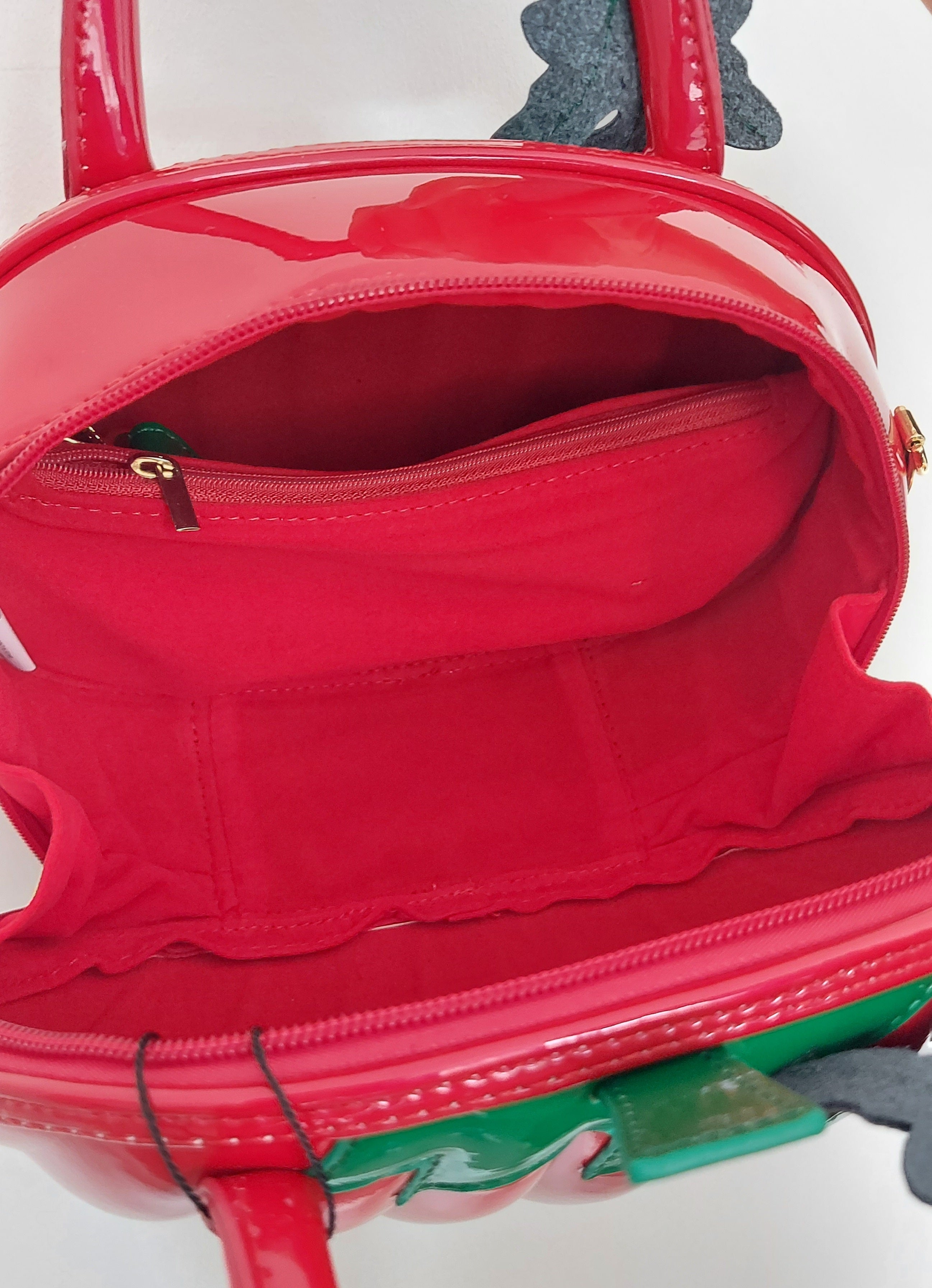 Pumpkin Shaped Crossbody Grab Bag Purse Vegan Friendly