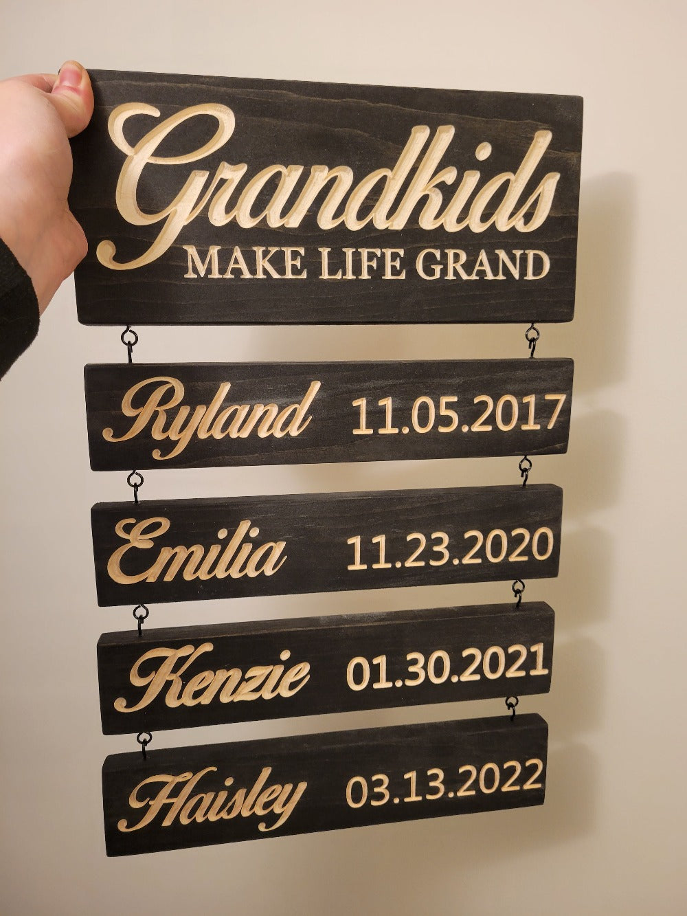 Grandkids Hanging Decor Sign