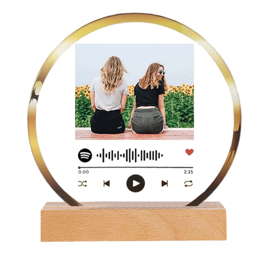 Custom Photo Spotify Code Frame Scannable Acrylic Music Plaque Gift