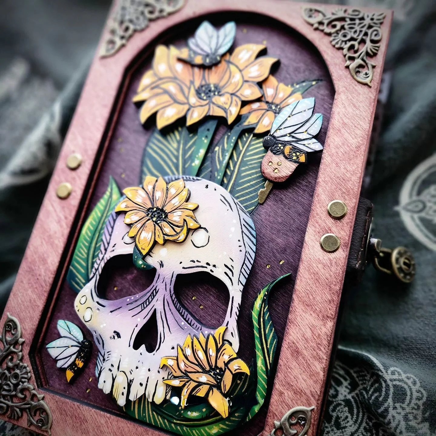 2023💀Mushroom &  Sunflower🌻 Skull Hidden Key Journal