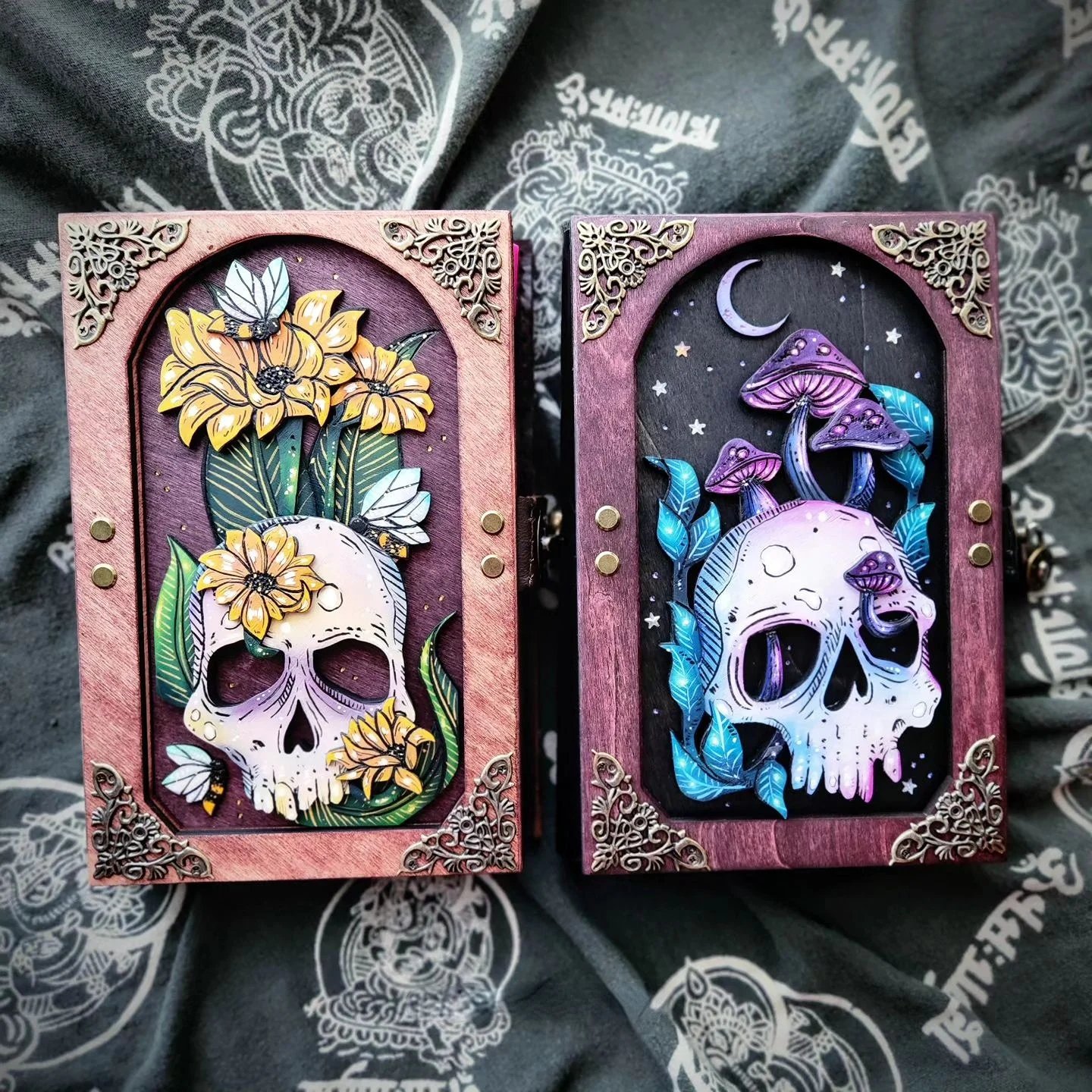 2023💀Mushroom &  Sunflower🌻 Skull Hidden Key Journal