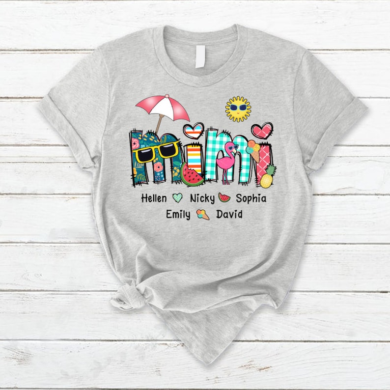 Personalized Grandma Shirt, Custom Name Mom Shirt