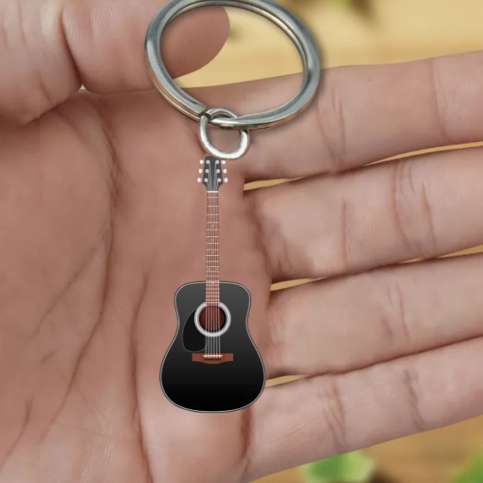 Personalized Guitar Acrylic Keychain-Great Gift Idea For Guitar Lover