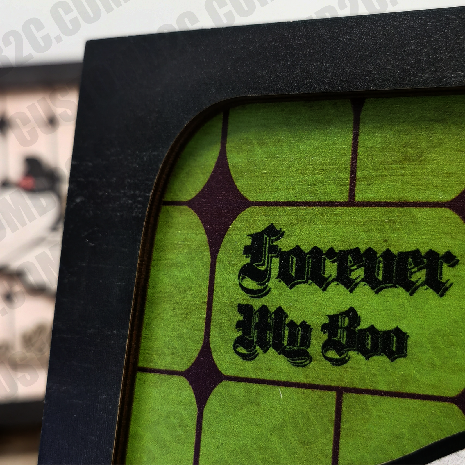 Forever My Boo - Personalized Halloween Decorations Wooden Frame Sign - Gift for Couple